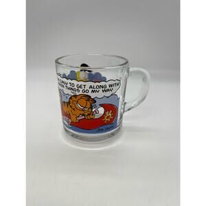 Vintage 1978 McDonalds Glass Cup Garfield & Odie Jim Davis